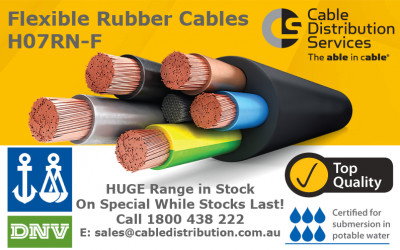 Flexible rubber cables: huge specials and free delivery
